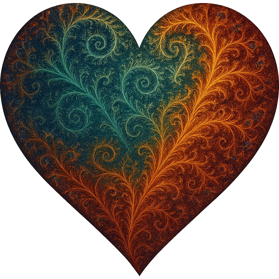 heart with a fractal pattern emoji