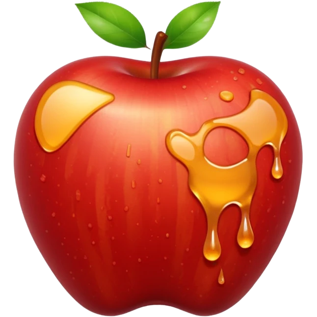 salt and honey on apple emoji