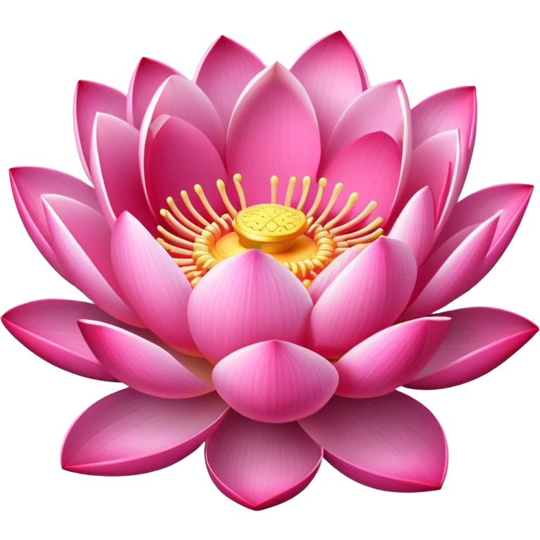 pink lotus flower, simple and vibrant emoji