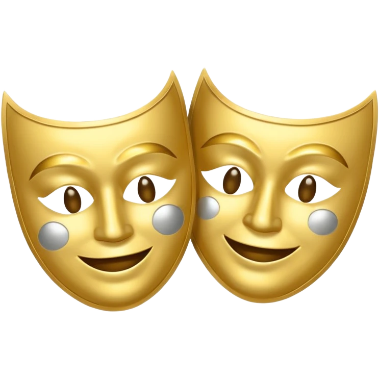 Two mask one is happy the other is sad emoji