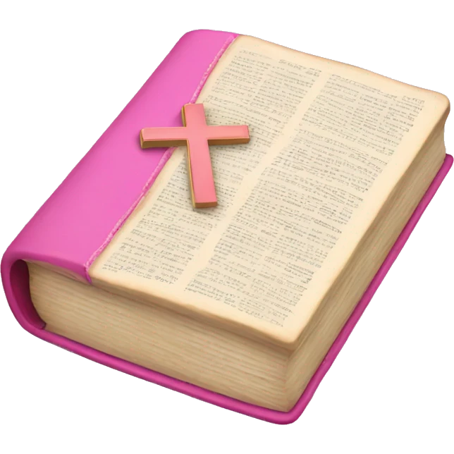 Pink bible emoji