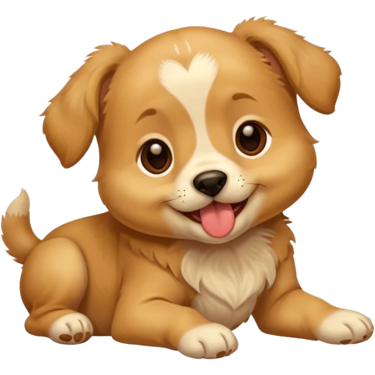 Puppy licking feet emoji