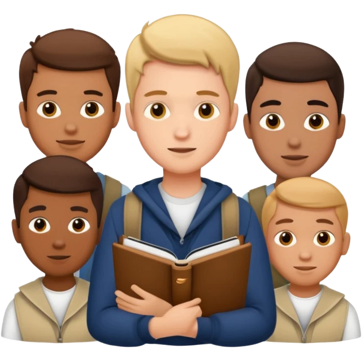 student(men) who is studying English  emoji