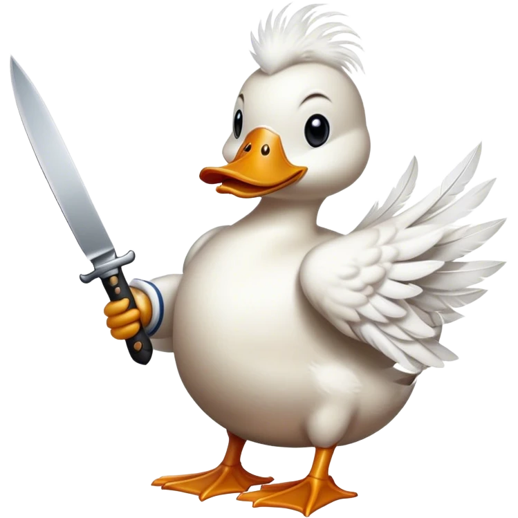 Duck with knife  emoji
