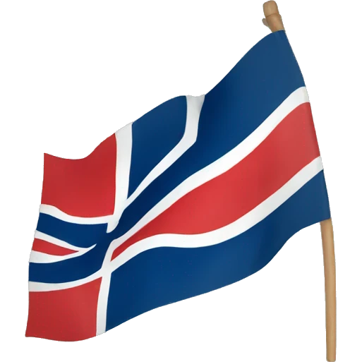 Norwegian Flag Emoji With Darker Red And Blue emoji