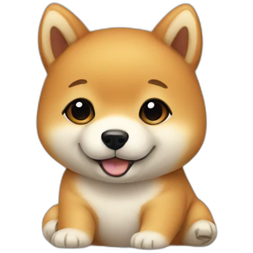Shiba baby with a bear emoji