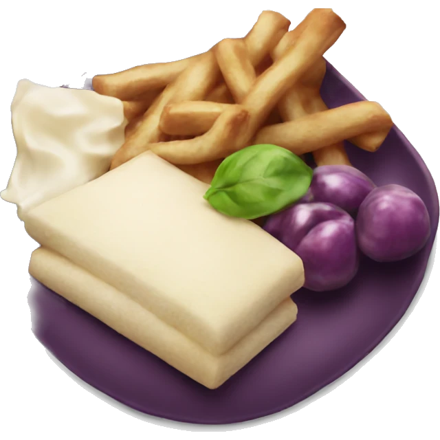 tasty food on white table emoji