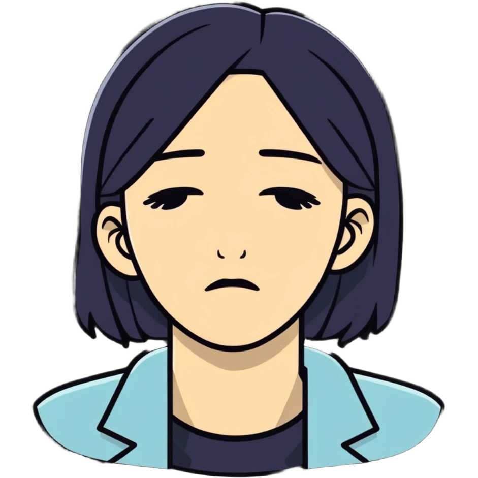 Crea un emoji de una mujer cansada del que hacer emoji
