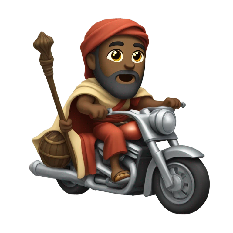 Moses on a motorcycle  emoji