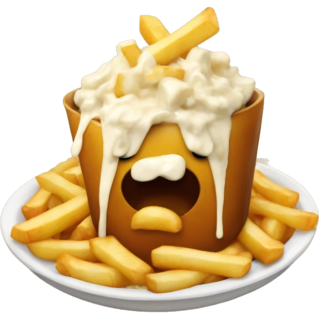 Poutine qui mange une poutine emoji