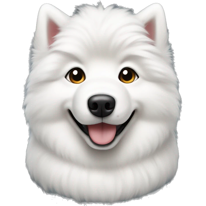 cute samoyed pup front facing emoji