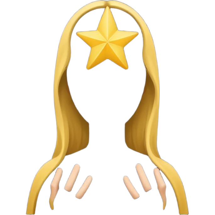 silhouette of a faceless person with a star emoji