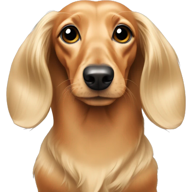 Blonde long haired dachshund  emoji
