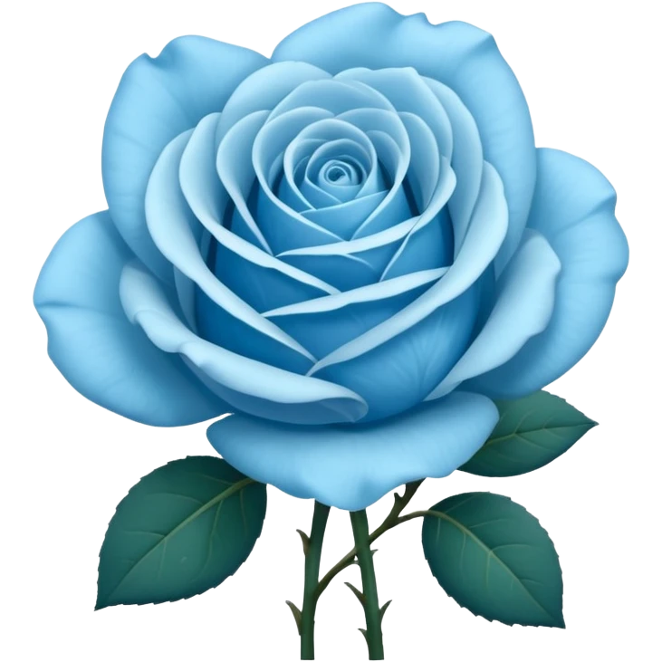 Light blue rose emoji
