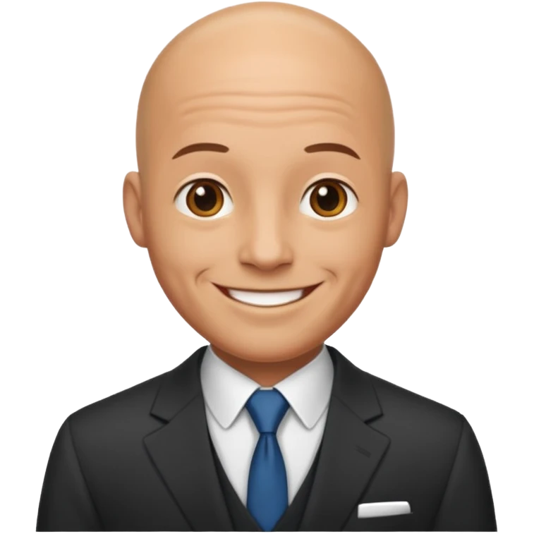 bald in suit emoji