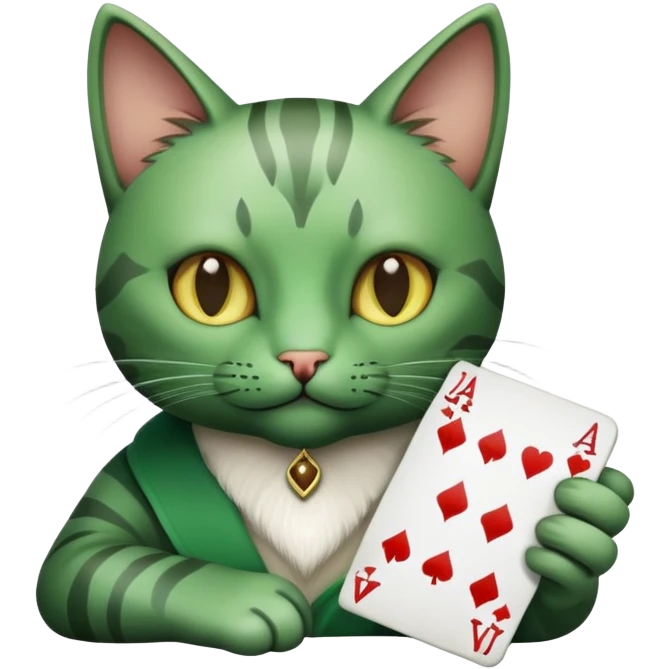 acid cat play poker emoji