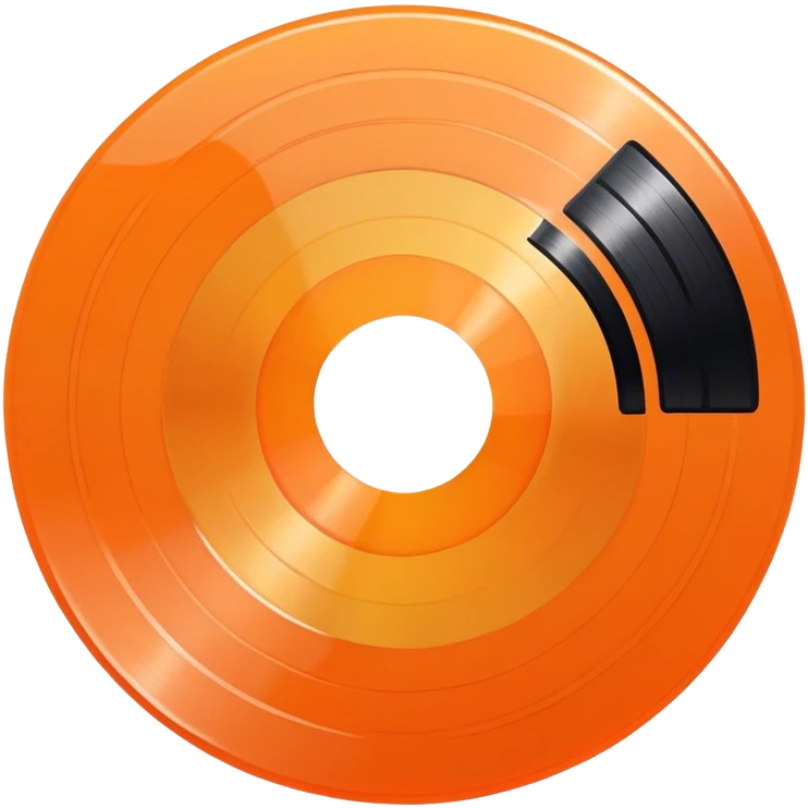record vinyl orange emoji
