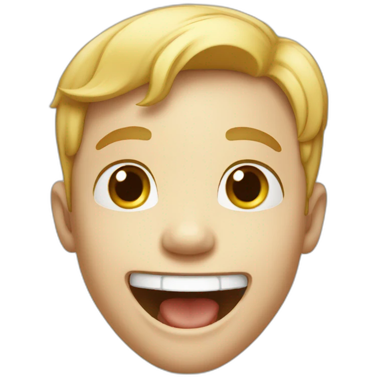 laughing white kid emoji