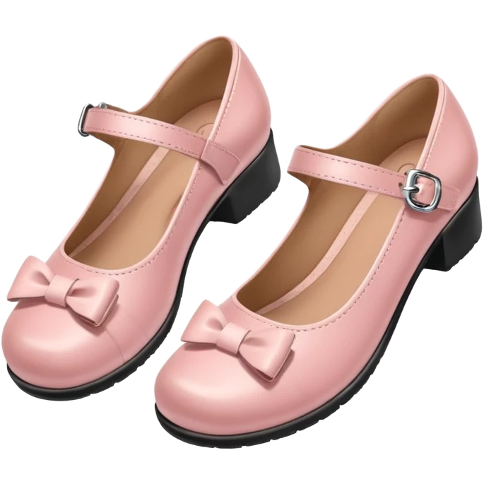 Soft pink Mary Jane shoes emoji