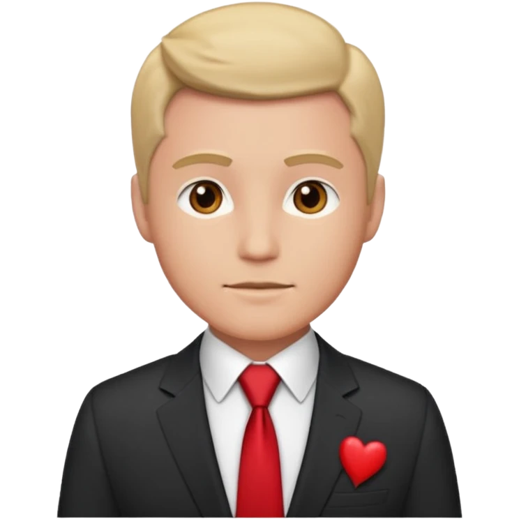 male suit  Valentine emoji