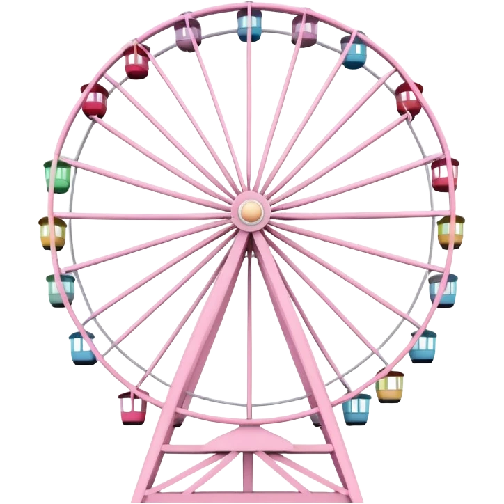 mix light pink and white theme park Ferris wheel emoji