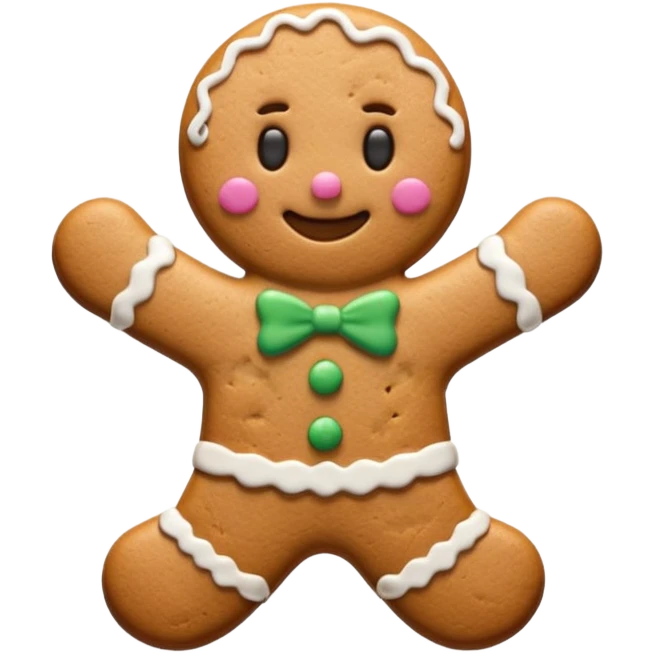cookie man shape emoji