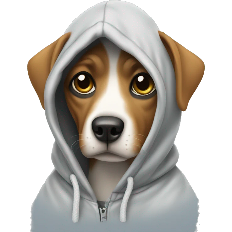 Dog wear a hoodie  emoji