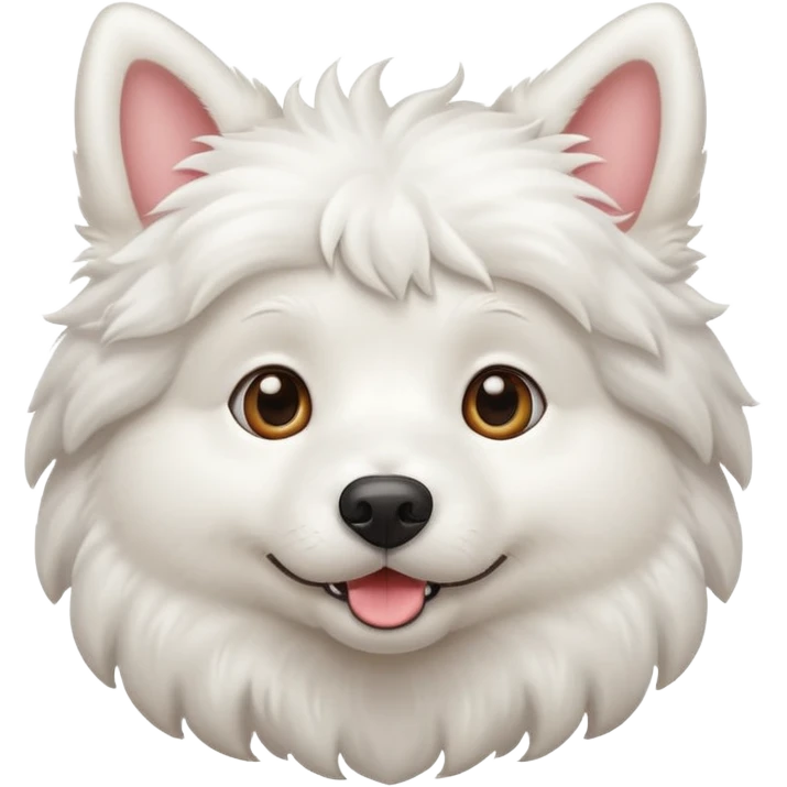 White dog cute emoji