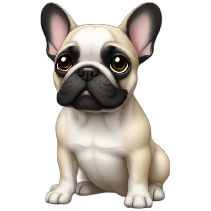 French bulldog with black fur emoji
