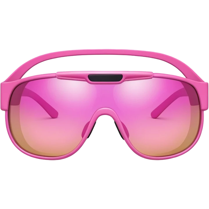extra bulky pink visor sunglasses, ultra thick Y2K style, maximum chunky design emoji