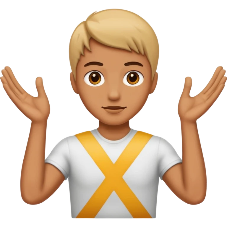 Someone making an X with their arms emoji
