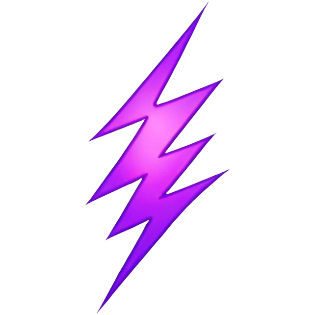 Purple lightning emoji