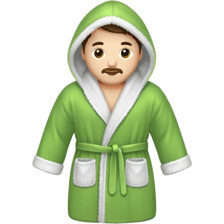 a green bath robe emoji
