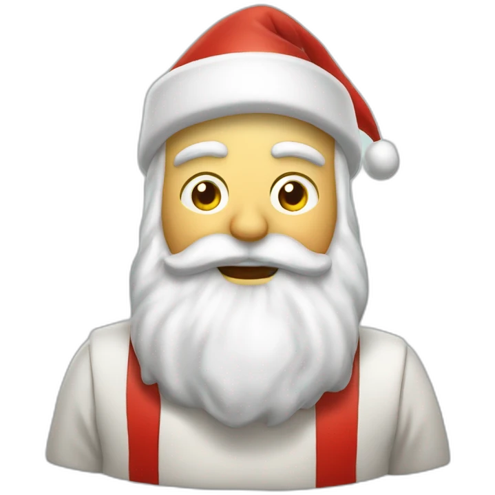 Pere noel entrain de bruler des pizza emoji