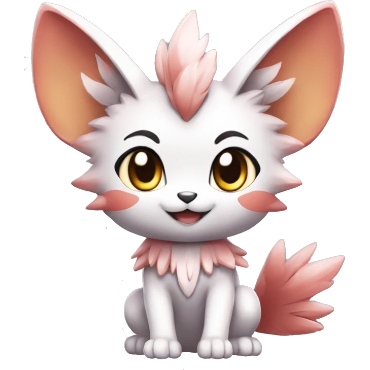 a anthro chibi-style shiny sparkle-Fakémon-hybrid full body emoji