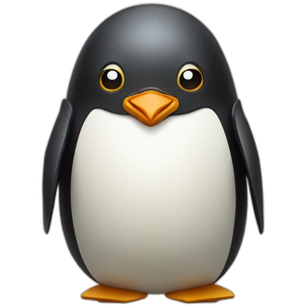 penguin with face wearing samurai helmet with big horns emoji