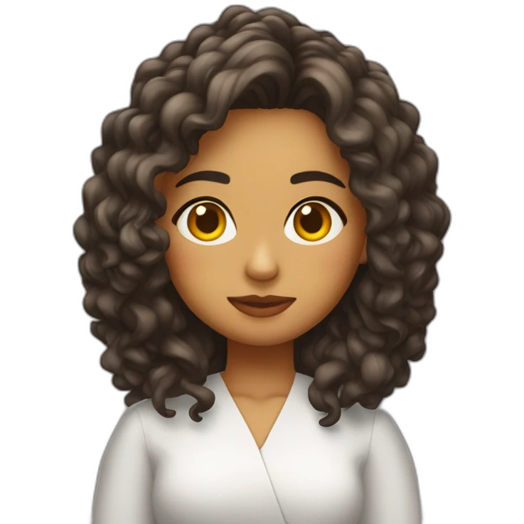 Chica rizada emoji