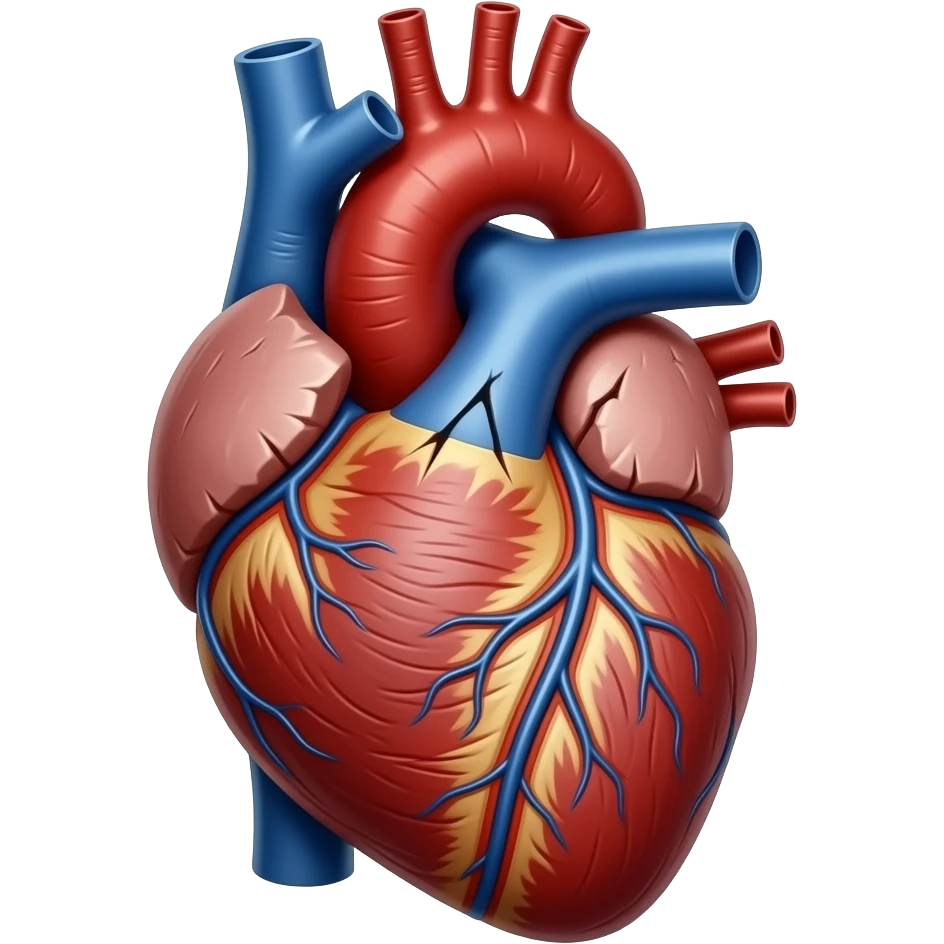 Hasar almış anatomik kalp emoji
