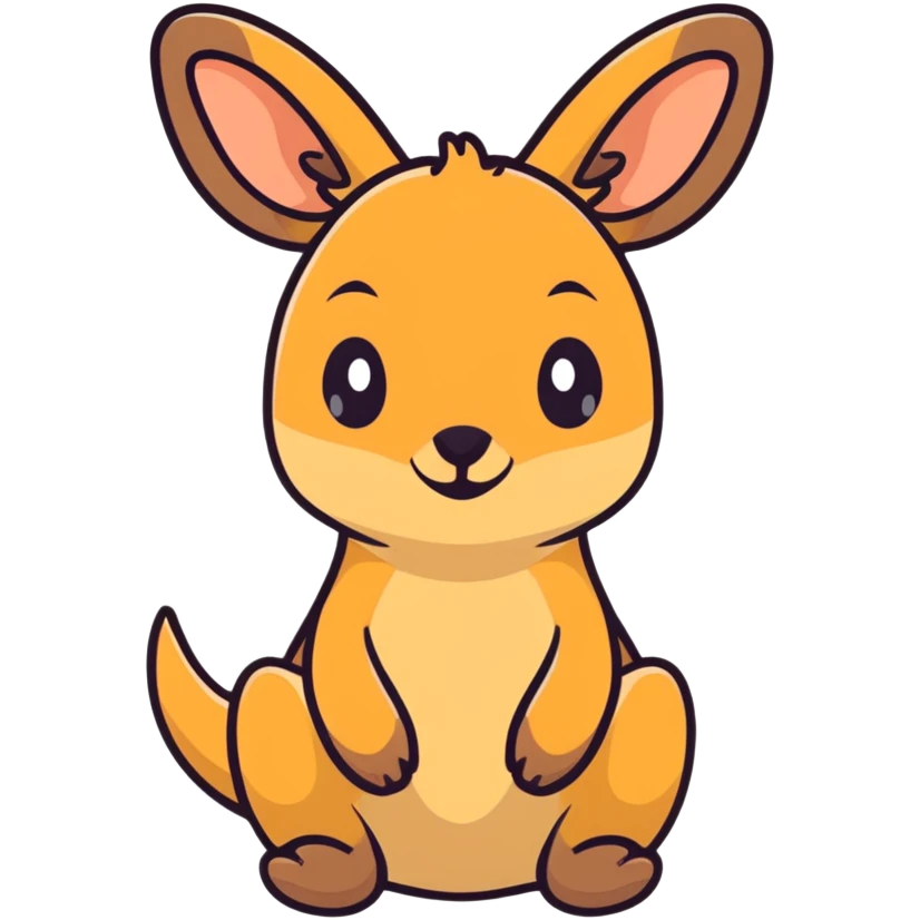 adorable joey baby kangaroo emoji