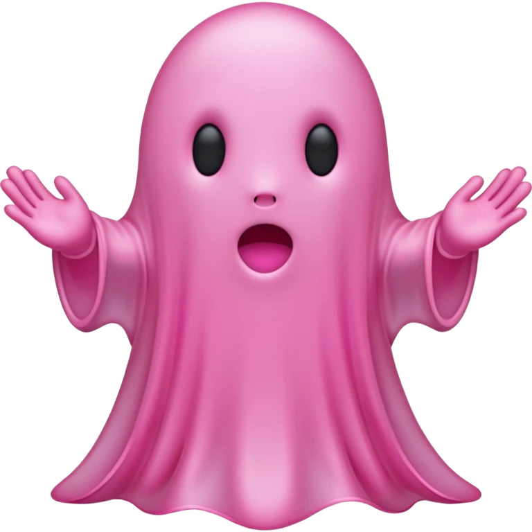 solid pink ghost no mouth emoji