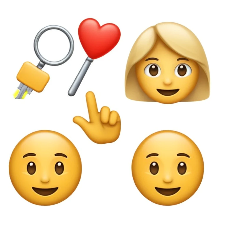 emoji with the text 'Finds IC heraus', clear readable font, friendly style, centered text, neutral background emoji