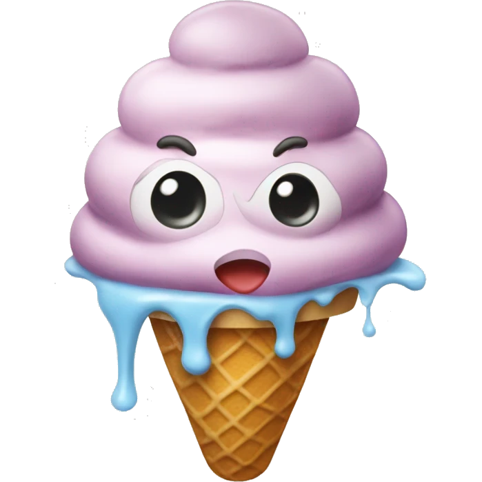 Melted ice cream emoji