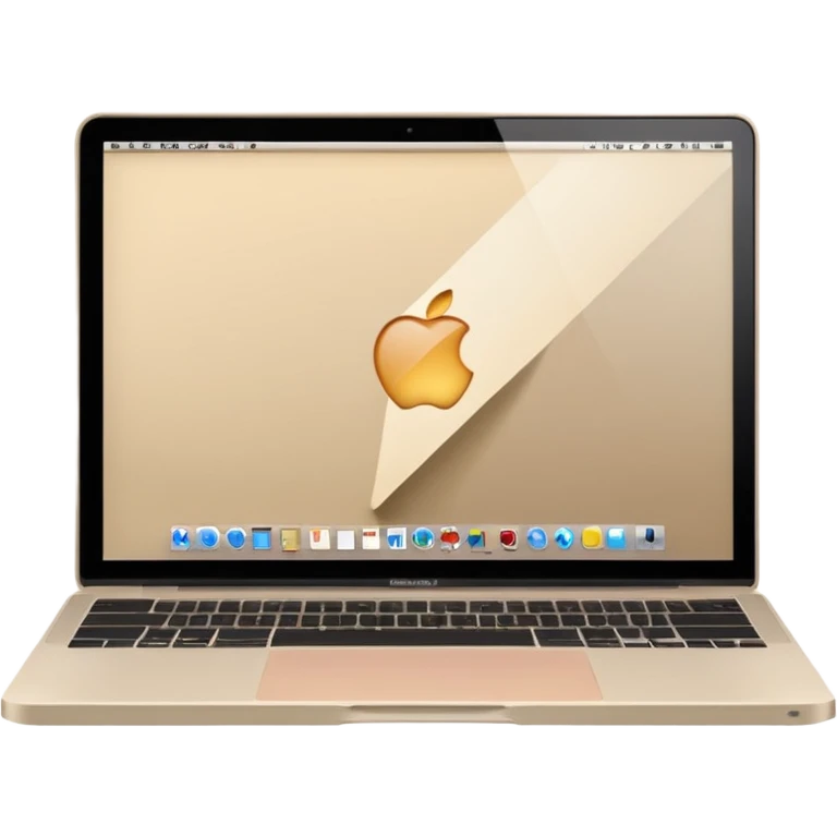 
light beige open macbook sideways emoji