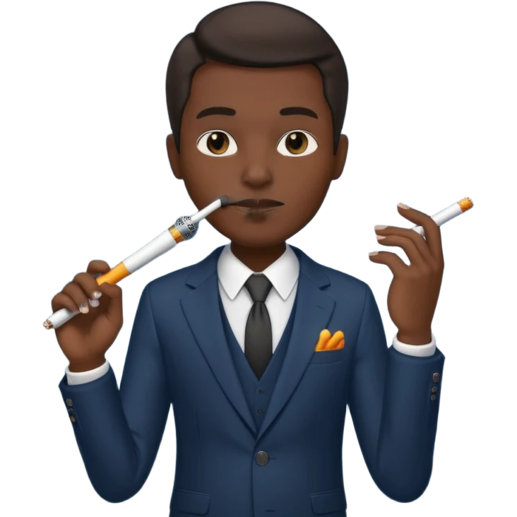 سیگار و خواننده emoji