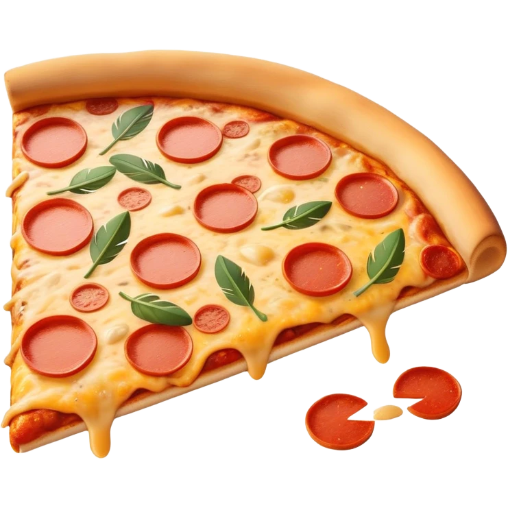 Pizza with feathers on top emoji