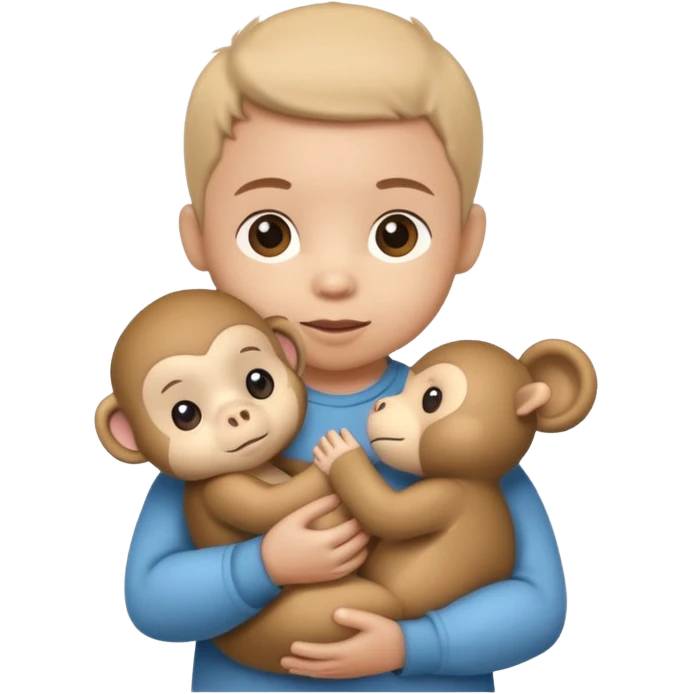 Baby with Monkey. emoji