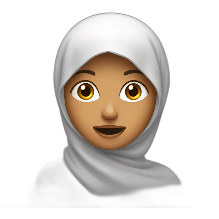 muslim woman surprised emoji