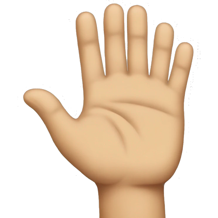 show a rude person holding hand up to say "stop"  emoji