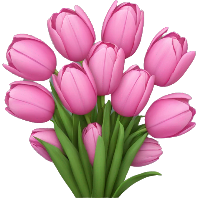 Bouquet of pink tulips emoji