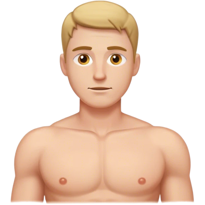 only above waist white male body emoji